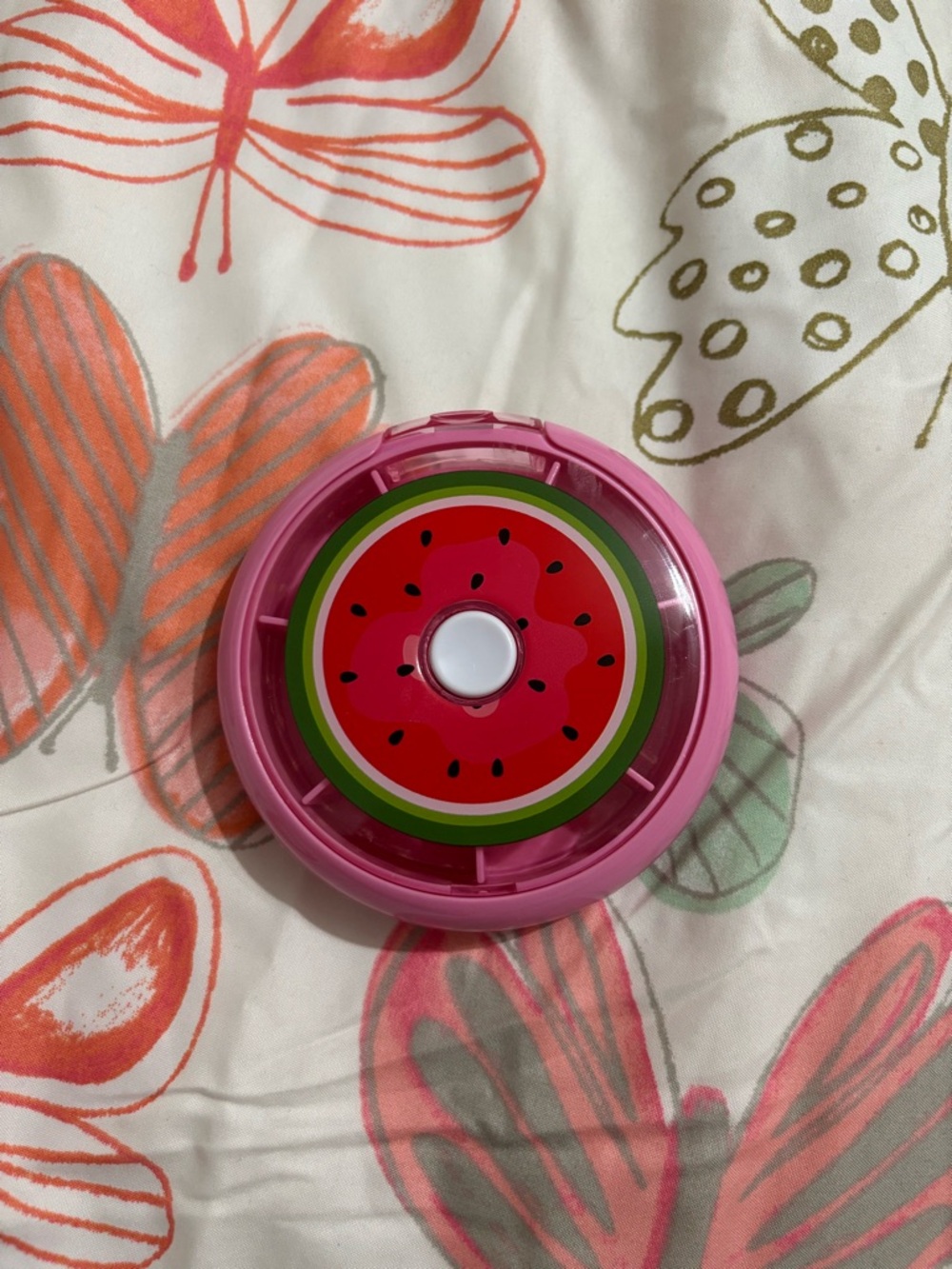 Pink Watermelon Compact Pill Container